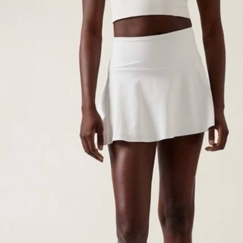 Athleta Womens Ace Tennis Skort 13.5" Size XS White 657545 Golf Pickleball